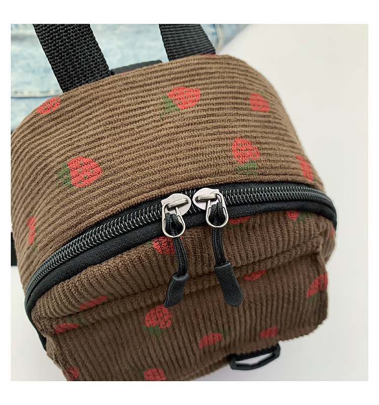 Strawberry Casual School backpack trim Kids backpack trim Functional backpack trim display picture 1