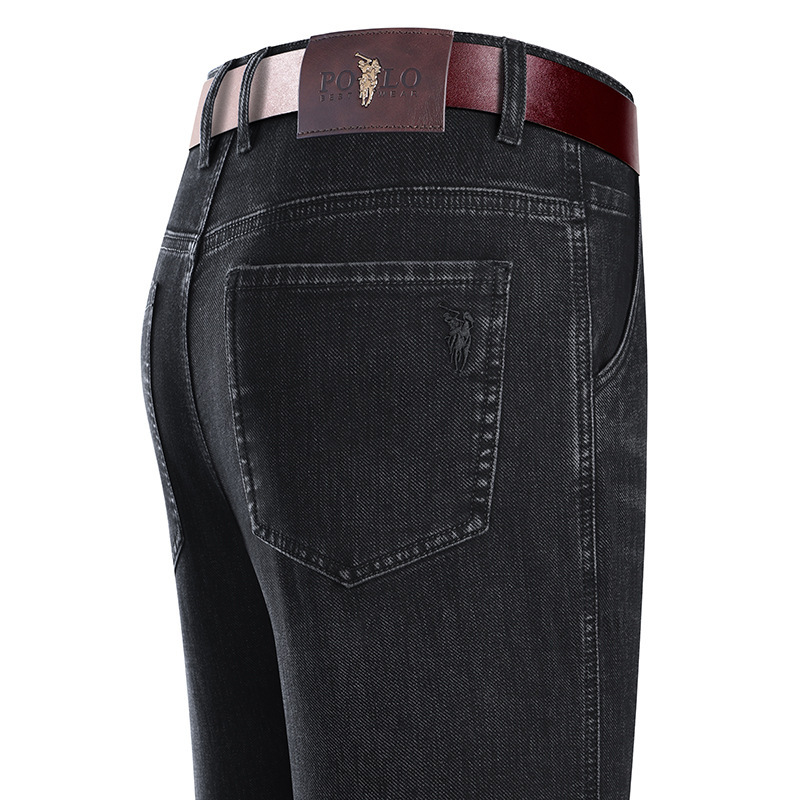 Paul's new stretch cotton jeans for men, straight-leg, casual pants for young and middle-aged men, Korean style, trendy and versatile long pants