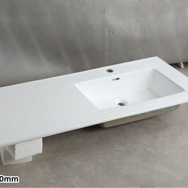 幅50cmのセラミック一体型洗面器、Lサイズ、幅55cm、カット可能な角とエッジの洗面台、幅60cmの洗濯機用洗面器|undefined