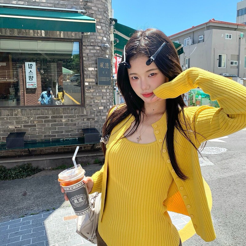 小仙倪子韩系纯欲针织吊带开衫女秋季新款百搭显瘦背心上衣两件套|undefined