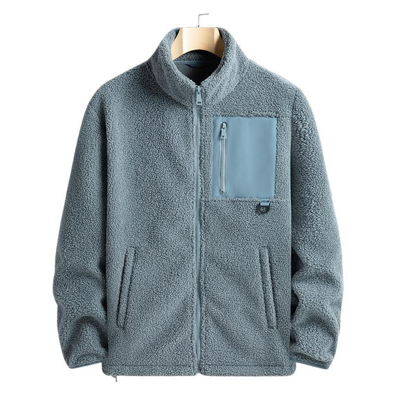 Nuevo abrigo de peluche de moda al aire libre, moda para hombres y mujeres, tela a prueba de viento, ropa de peluche casual para parejas