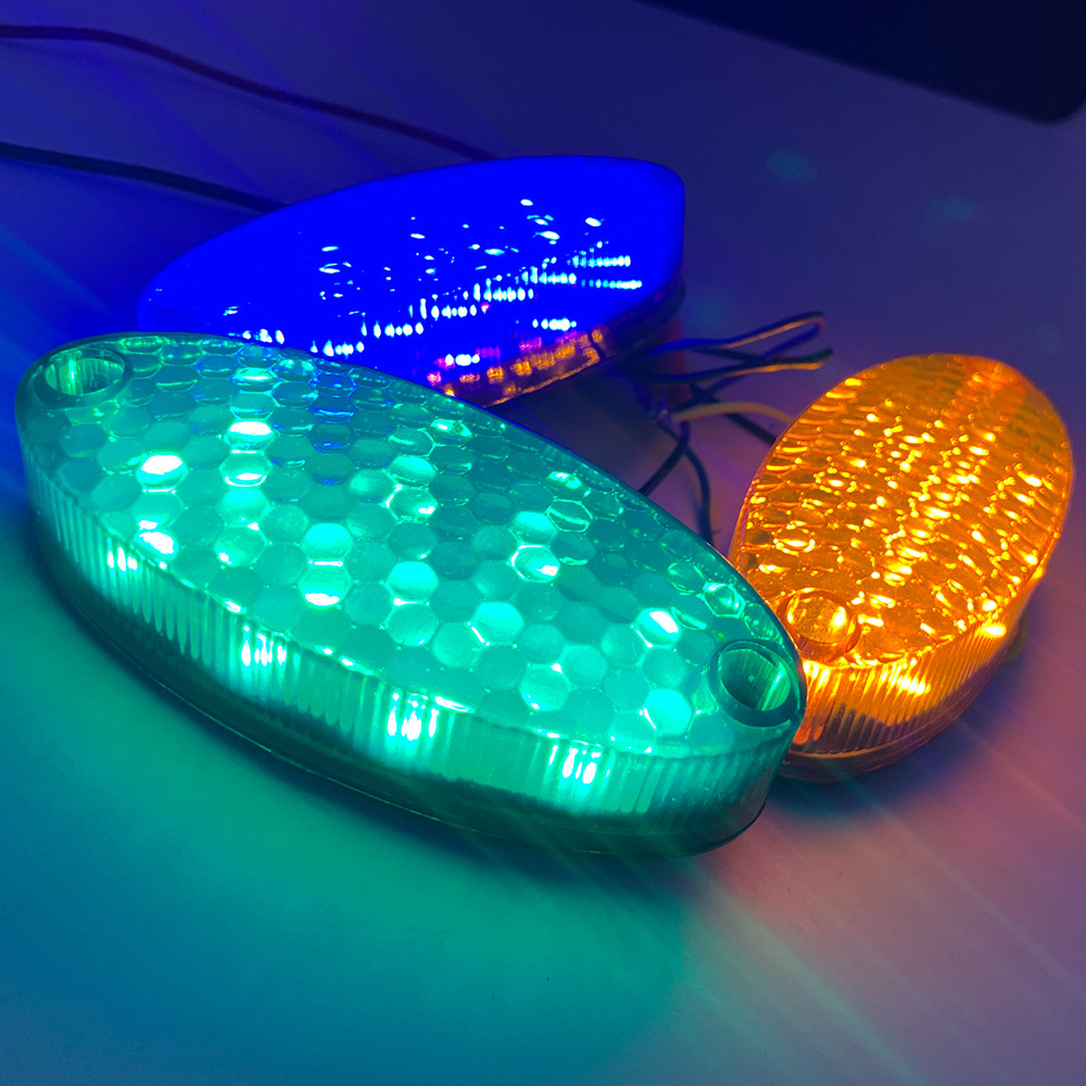 Luz lateral del camión del lado del camión LED luz lateral logística vehículo LED luz lateral 24V camión Oval remolque luz redonda