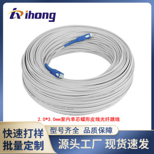 Single-core single-mode 2.0 * 3.0mm indoor butterfly leather cable prefabricated optical cable leather cable optical fiber jumper