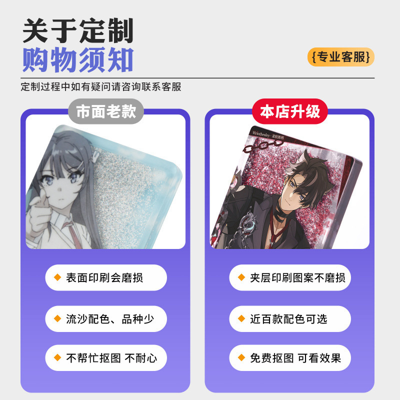 アクリルカードブリックカスタマイズ原神流麻アニメーション周辺スター二次元流砂麻雀カスタマイズ|undefined