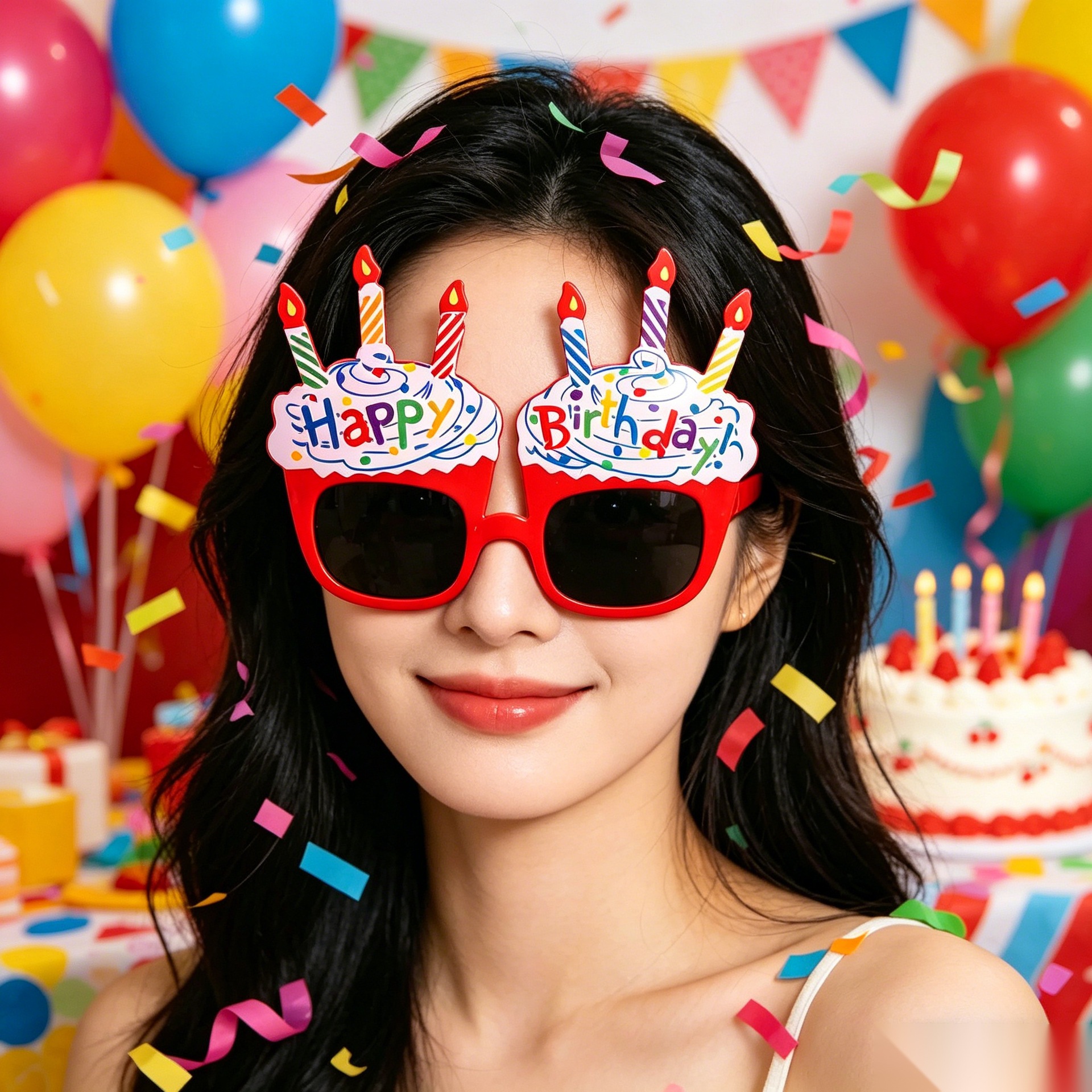 Cumpleaños temático fiesta gafas extrañas feliz cumpleaños pastel vela gafas de diseño de cumpleaños accesorios de fotos