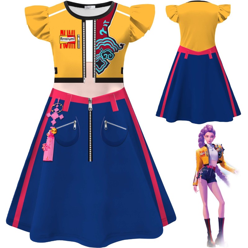 万圣节猎魔女团K-POP鲁米佐依米拉同款动漫cos服3D数码印花厂直销|undefined