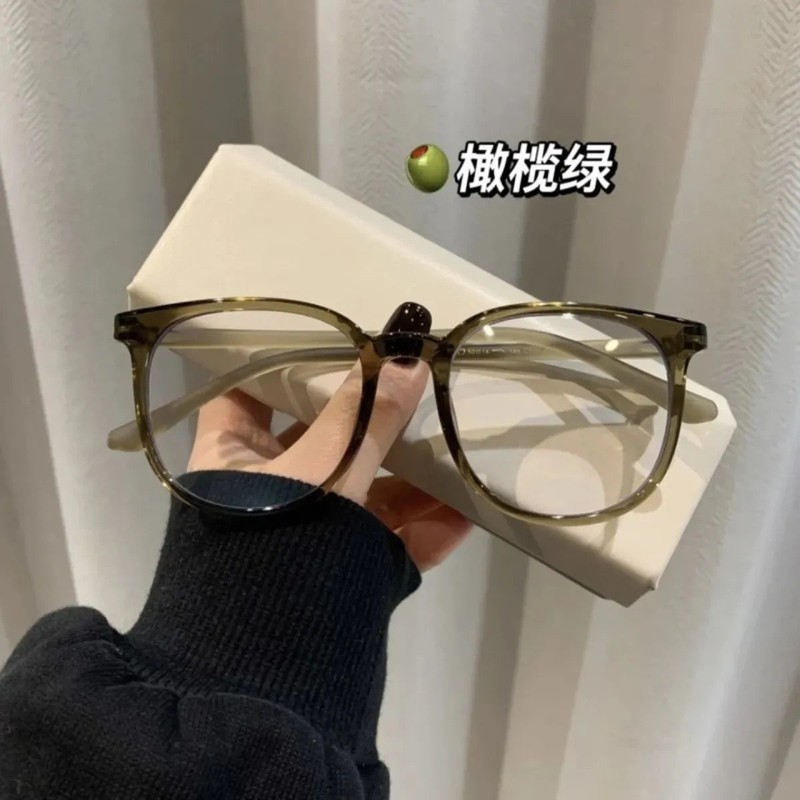ins素颜大黑框眼镜女 近视可配有度数方圆脸防蓝光平光镜眼睛框架|undefined