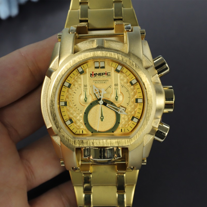 NEPIC men's large dial sports watch