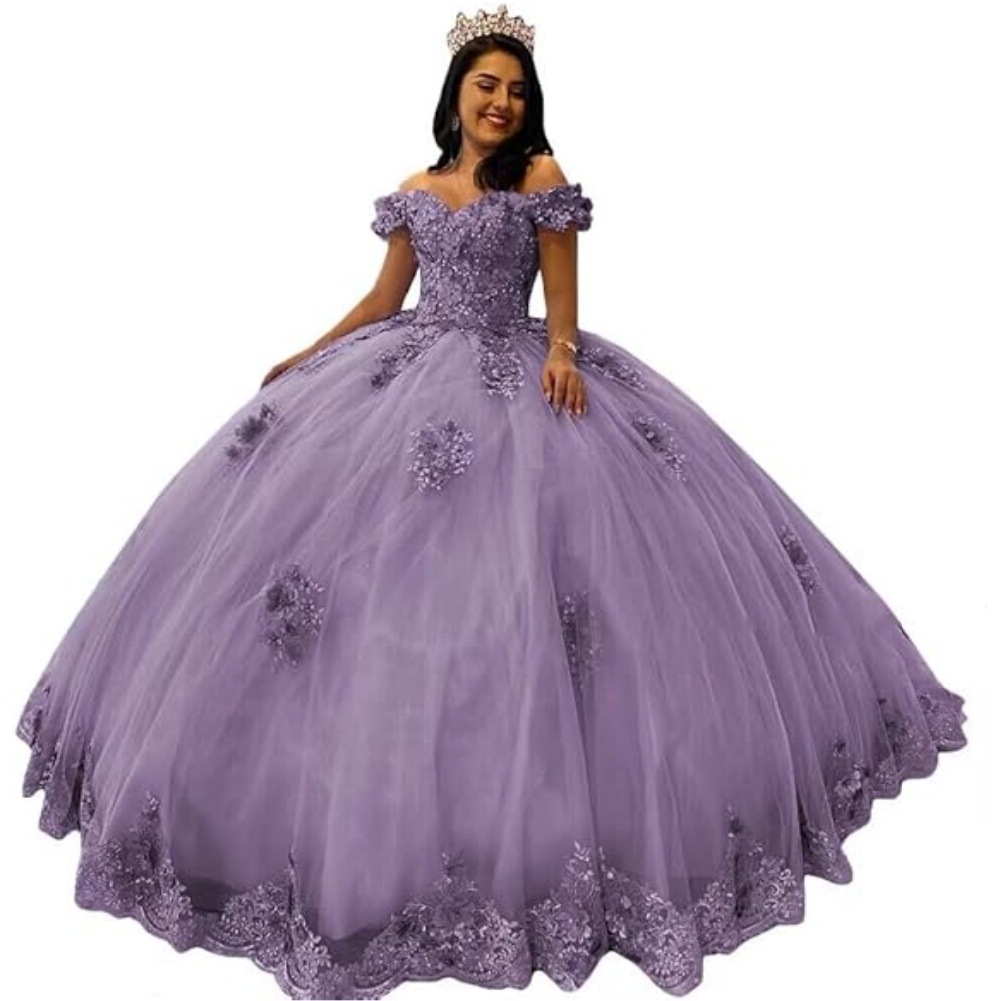 Aliexpress pequeña cola de hombro dulce vestido de fiesta vestido de adulta vestido de encaje con cuentas