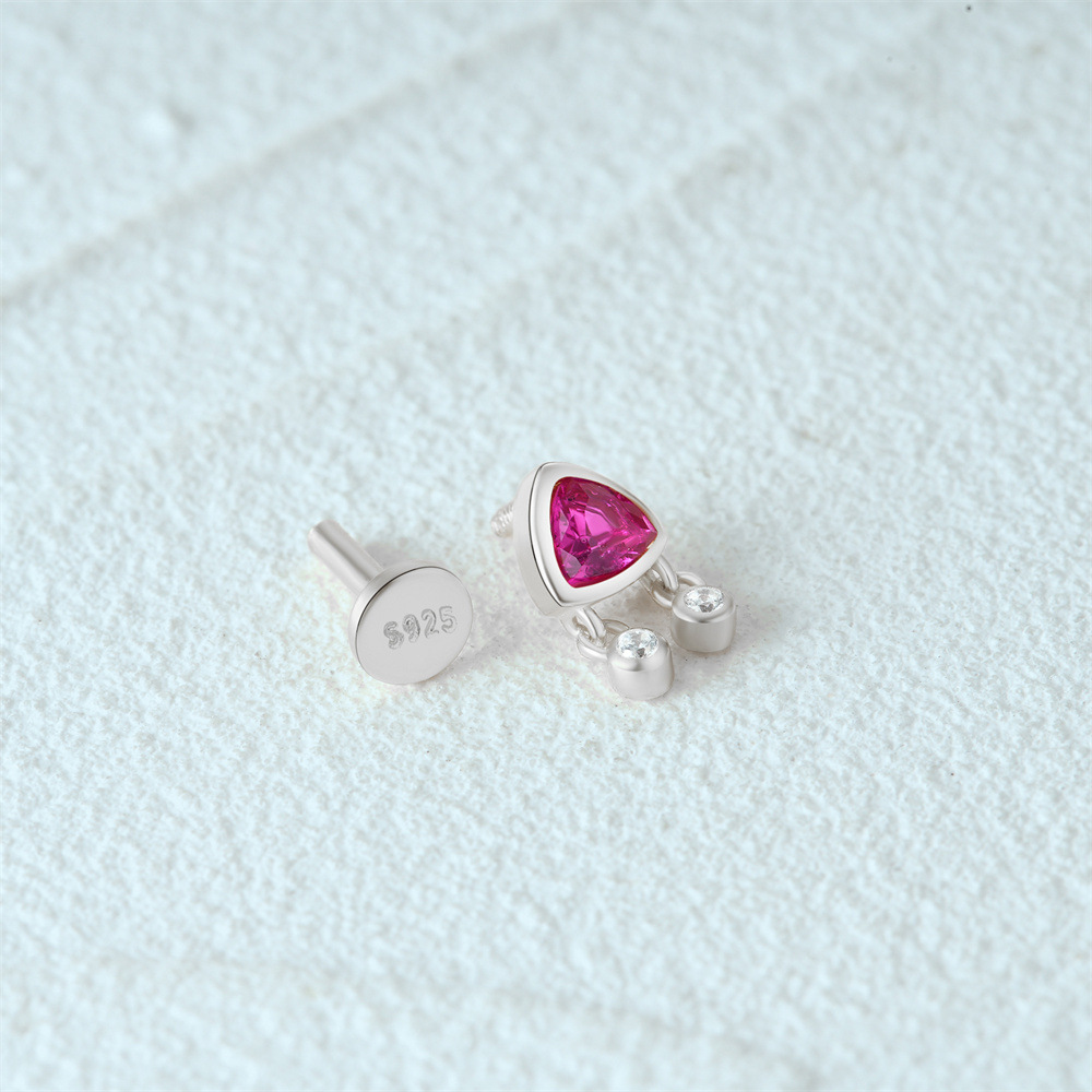 2g Weight Zircon Inlay Material Ear Studs Classification 1 Piece Quantity Daily, Street Occasion 925 Sterling Silver Material Geometric Pattern Women's Gender Plating Design Casual, Simple Style Style 1 Piece Ear Cartilage Rings & Studs Casual Simple Style Geometric 925 Sterling Silver Plating Zircon 16