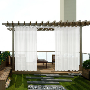 Manufacturer's Vertical Stripesd Louver Gauze Blackout Vertical Dream Window Screen Outdoor Waterproof Curtain Window Screen White Versatile
