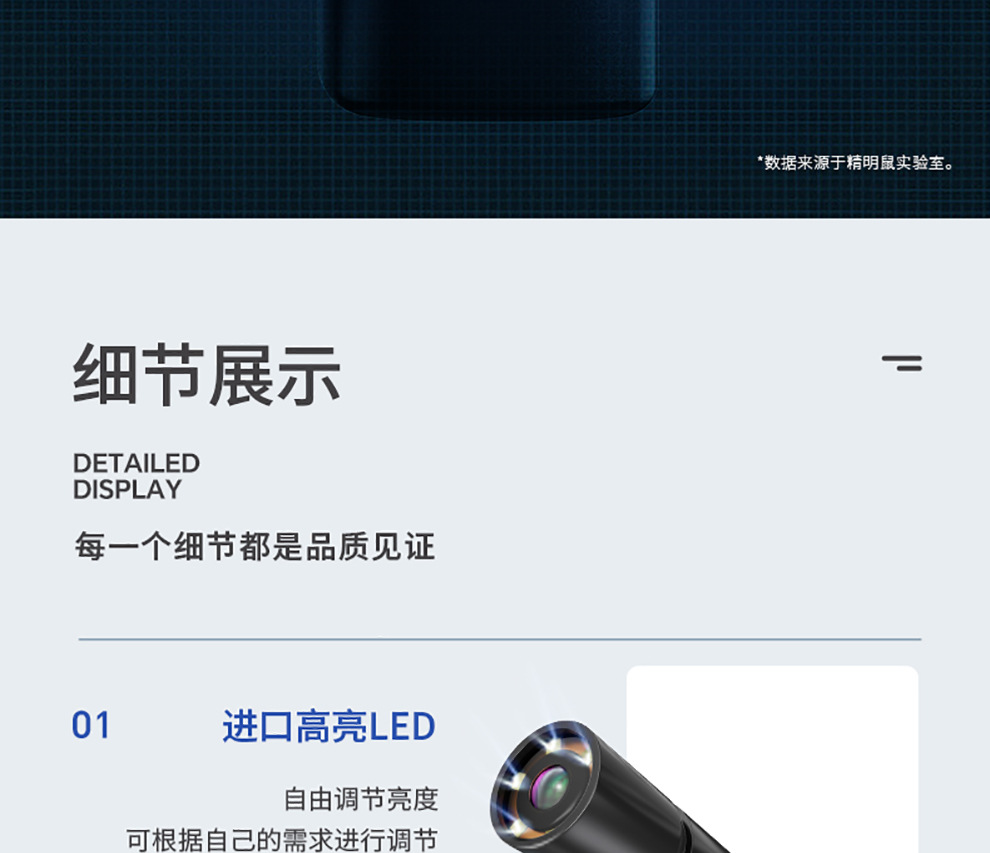 Smart Mouse NF-613-5 Endoscope Repair HD Camera Industrial Rotary Pipe Detector Waterproof
