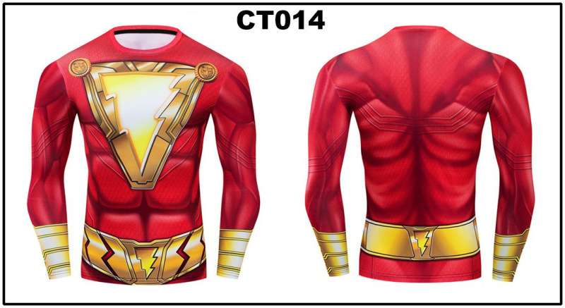 外国貿易アマゾンの爆発的なアベンジャーズ漫威DC同服運動フィットネス速乾服長袖tシャツ|undefined