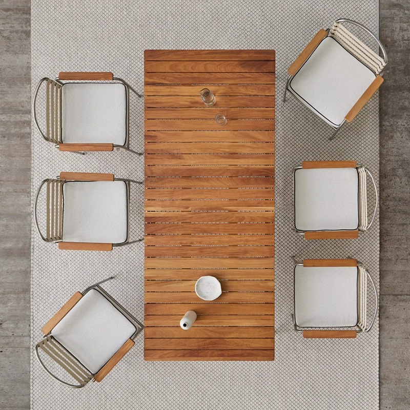 Mesas y sillas al aire libre Patio villa al aire libre balcón al aire libre silla de aleación de aluminio hotel ocio jardín muebles