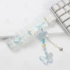 Blue lace ribbon + blue butterfly