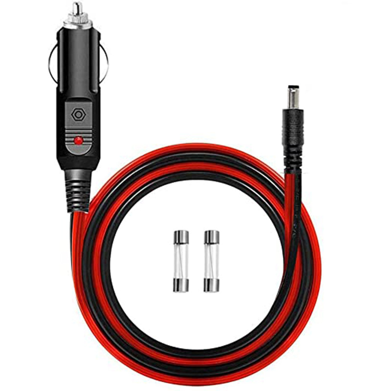 车载美式带灯点烟器 12V 24V 5525dc 5521DC头 车载压缩机冰箱