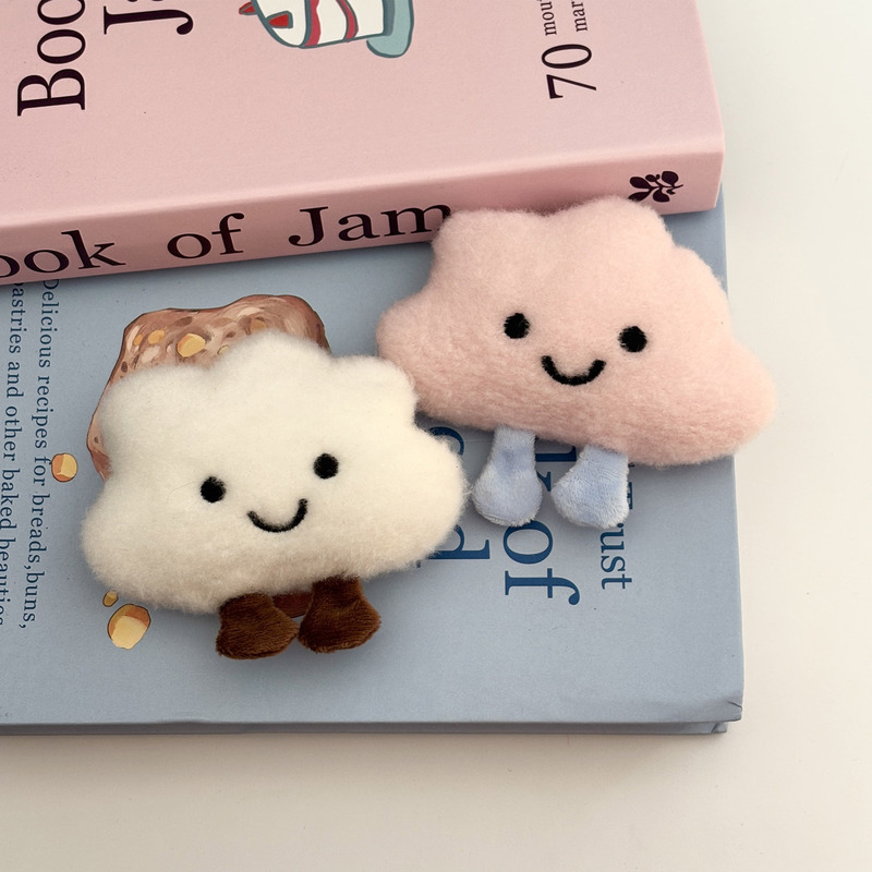 Creative Cartoon Cloud Plush Brooch Doll Pendant Cute Children's Headwear Bag Garment Decoration Accessories Wholesale