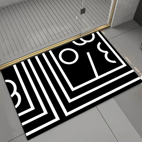 Diatom mud absorbent floor mat at the toilet door, bathroom foot mat, household bathroom quick-drying door carpet, door mat
