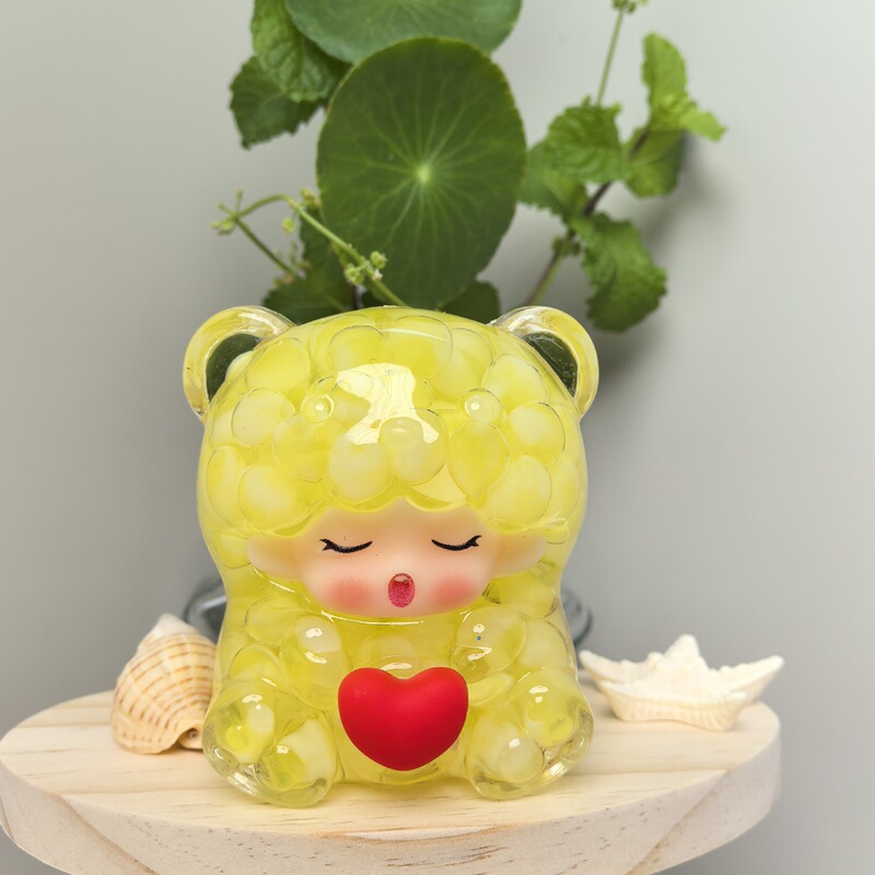 流砂漫画雲夢オイル人形バブルビーズデスクトップ装飾品かわいい愛雲夢クマのおもちゃ|undefined