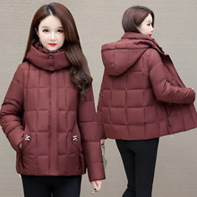 冬季短款连帽棉衣棉服女新款2025年韩版气质时尚棉袄女装外套