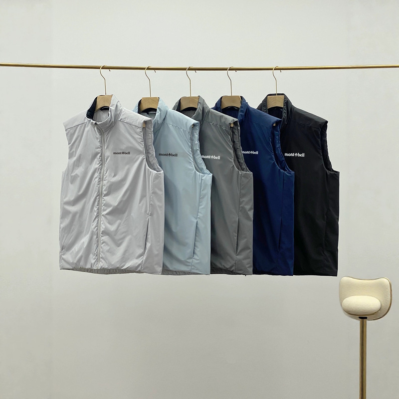 Japanese-style Mont Men's Autumn/Winter Outdoor Lightweight Water-Resistant Windproof Stand-Collar Sports Casual Cotton Vest Japanese-style Mont Men's Autumn/Winter Outdoor Lightweight Water-Resistant Windproof Stand-Collar Sports Casual Cotton Vest