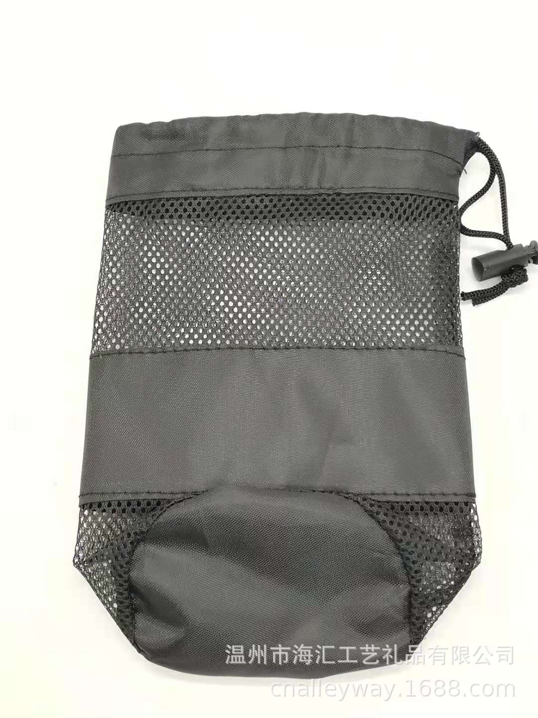 毛巾收納網袋 拼接抽繩網袋