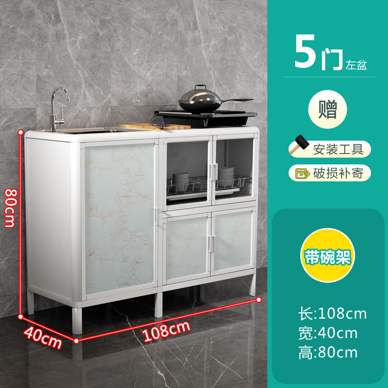 Gabinete simple Gabinete de cocina Gabinete de cocina para alquiler Gabinete de almacenamiento Gabinete de cocina doméstico Gabinete de acero inoxidable