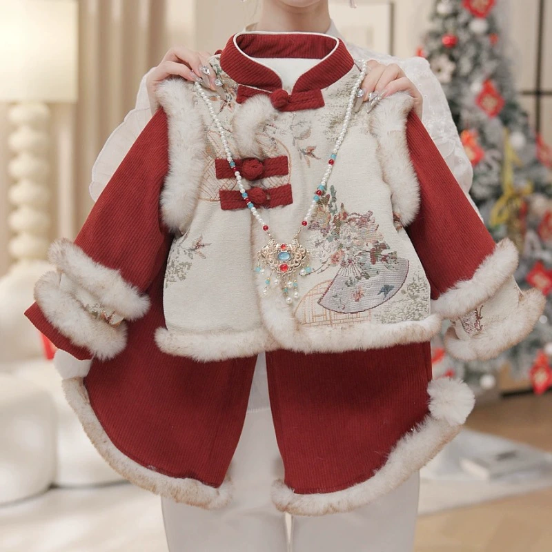 Детский набор Winter warm Hanfu, китайский стиль