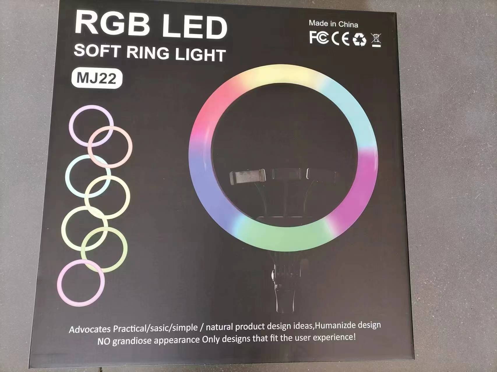 Telefono móvil en vivo para fotos de belleza iluminación anular fotografía RGB colorido soporte de teléfono móvil portátil