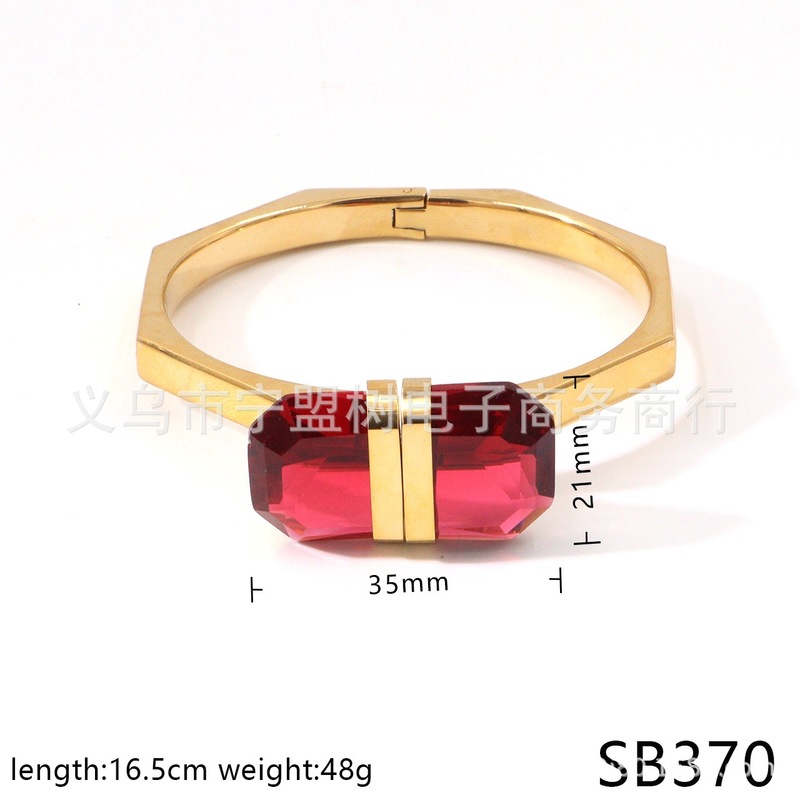 【新品】LUCENT彩色水晶多面切割八角型水滴形钻手镯戒指耳钉套装|undefined