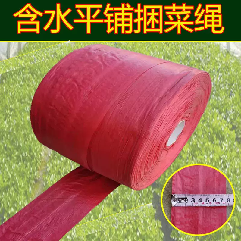 平铺含水蔬菜捆扎绳撕裂膜打包绳捆绑带尼龙草塑料绳蔬菜专用