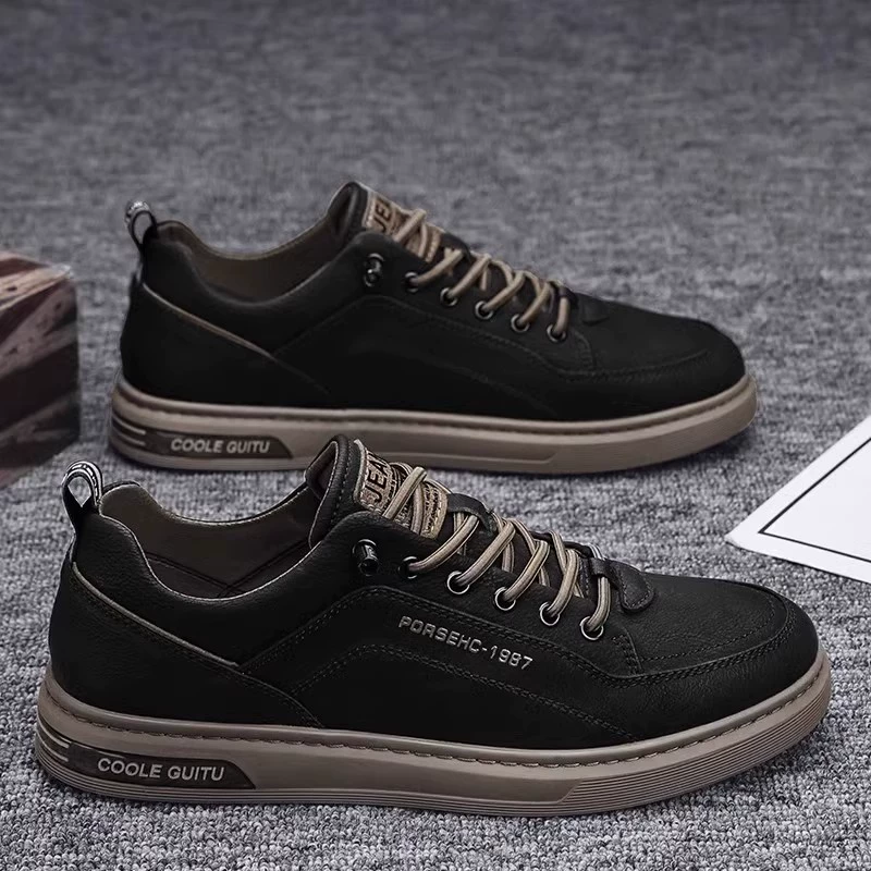 Demi-season footwear, men's sneakers for leather shoes, sports shoes, sports white shoes, 2023 collection, for import