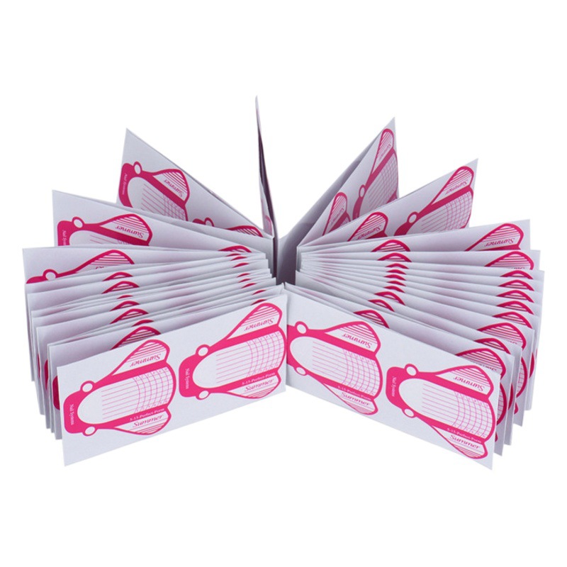 Manicura transfronteriza soporte de papel de herradura dorada 100/pieza soporte de papel de extensión de manicura especial para armadura de cristal de fototerapia