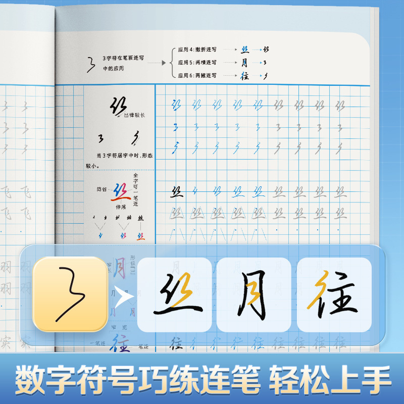 Huaxia Wanjuan ミニマリスト カリグラフィー 大人用 コピーブック カリグラフィー練習用コピーブック 大人用 クイック連続カリグラフィー練習用コピーブック 中学生と高校生向け|undefined