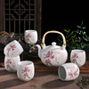 Jingdezhen Double Ear Pot 7 Kungfu Online tea set suit Big pot ceramics tea set teacup Very happy