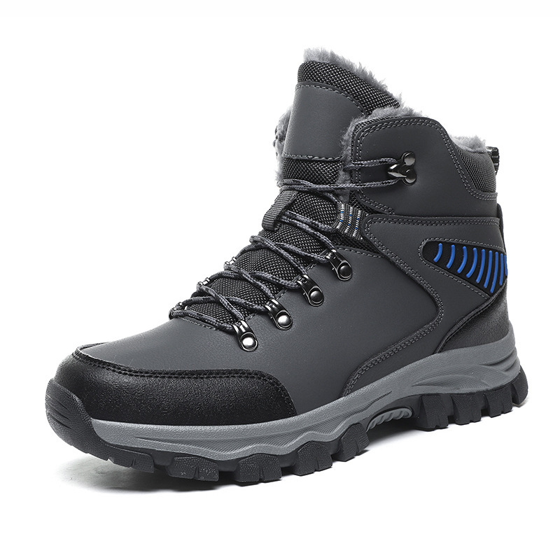 2024 invierno calentamiento de algodón 48 zapatos de montaña al aire libre de tamaño grande con suela gruesa bajo cero botas de nieve de moda coreana alta