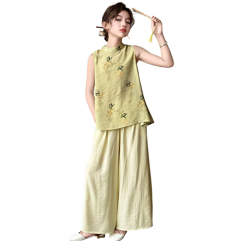 Summer set, summer clothing, Chinese style, western style, for teenagers