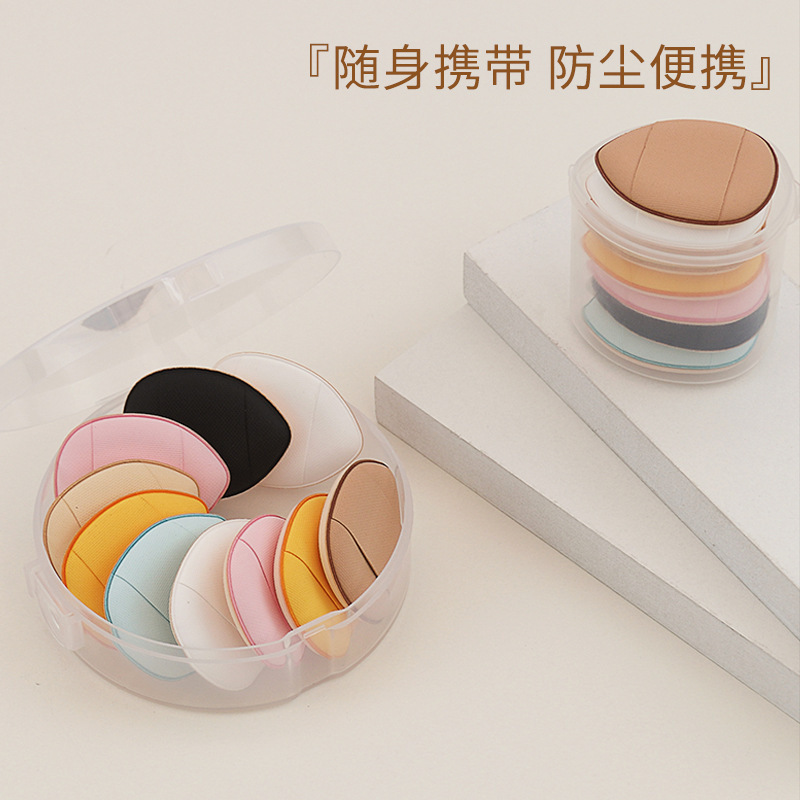 Fabricantes Pulgar Puff Mini Mini Pequeño Cojín de aire húmedo y seco Puff Gota de agua Puff de la yema del dedo Producción y venta al por mayor