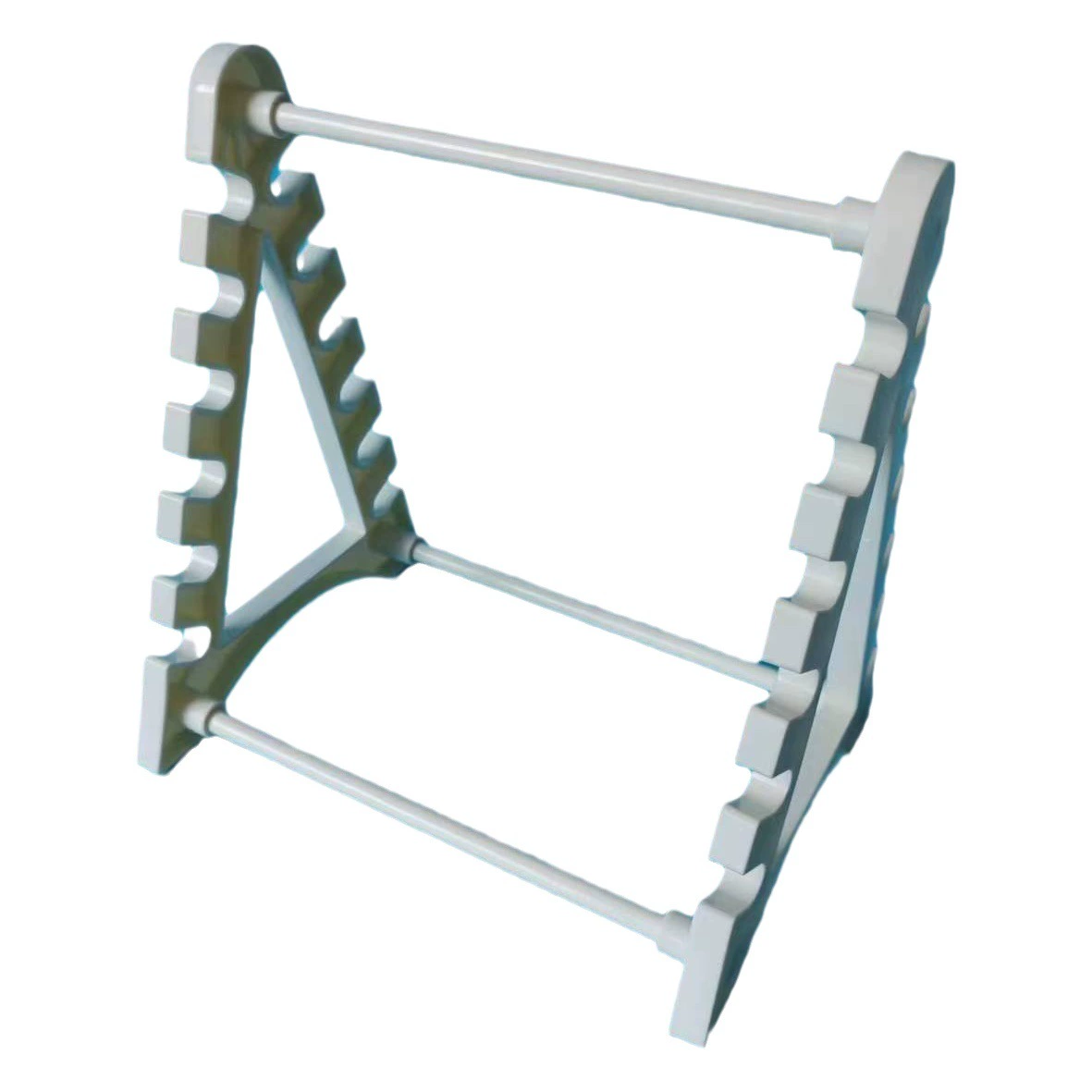 Экспериментальная белая пластиковая трапециевидная подставка для пипеток из полипропилена, градуированный держатель для пипеток на 12 позиций, комбинированная двусторонняя трапециевидная подставка для бюреток