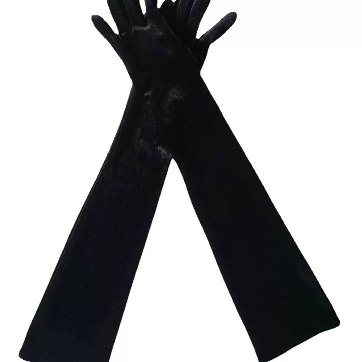 金丝绒女士加长款手套秋冬保暖晚礼服礼仪天鹅绒手工制作防风成人