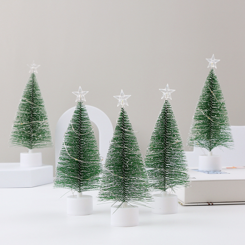 Christmas Cute Christmas Tree Pp Pine Needle Party Festival Ornaments display picture 2