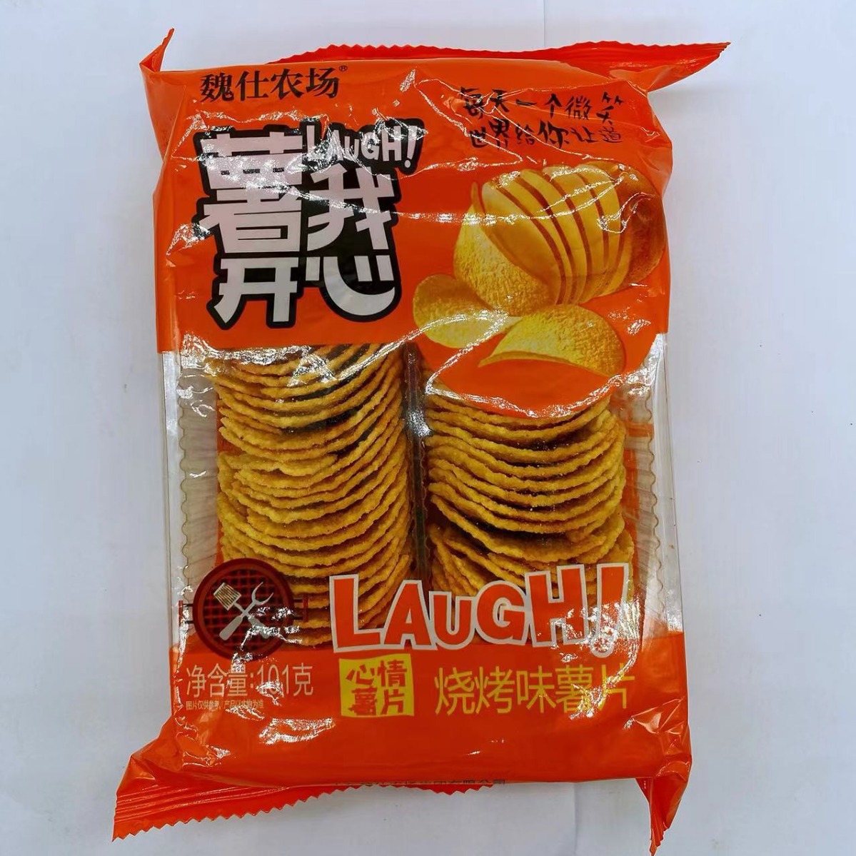 魏仕農場101g薯片休閒零食番茄味薯片批發一件代發食品 批發