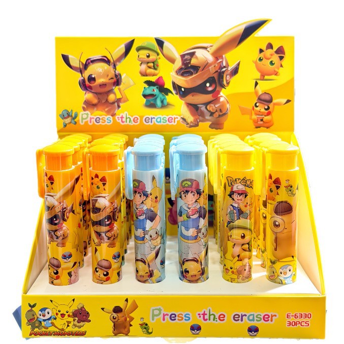 Borrador con diseño de gato adorable y superhéroe de dibujos animados, elimina de forma limpia sin dejar marcas ni residuos, ideal como pequeño premio para estudiantes.