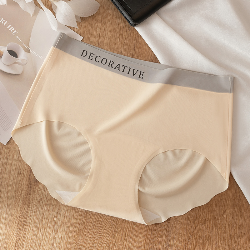 Seda de hielo sin costuras, nalgas de melocotón, seda de hielo sin costuras, moda deportiva, algodón puro, entrepierna antibacteriana, bragas de seda de hielo sin costuras, refrescante