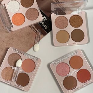[Export/Cross-Border Lameila Only] Earth Pumpkin Matte Fine Glitter Not Easy to Take Off Makeup Four-Color Eyeshadow Palette 5273