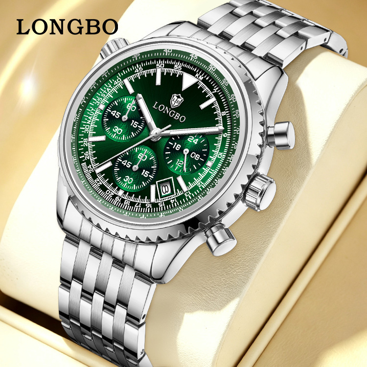 Longbo new men's watch, business fashion, live streaming, foreign trade, TK hot-selling model, direct sales from the manufacturer 83823