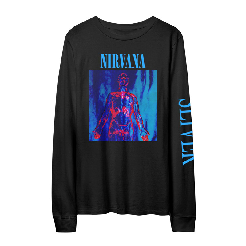 Nirvana Nirvana Band Rock Loose Punk Retro American Fashion Brand oversize Long Sleeve T-shirt for Men Autumn and Winter