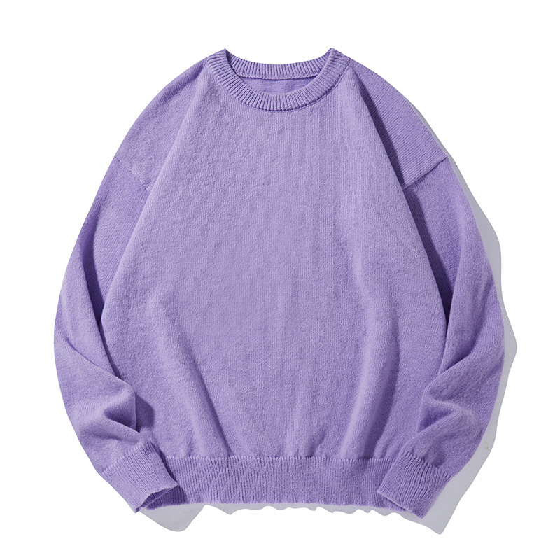 Men's Round Neck Sweater - Lightweight Knit Pullover For Fall & Winter, Soft & Comfortable, Versatile Layering Piece_voghion.com