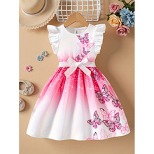 Z 48516 sleeve girls princess dresses ����ӡ��Ůͯ����ȹ