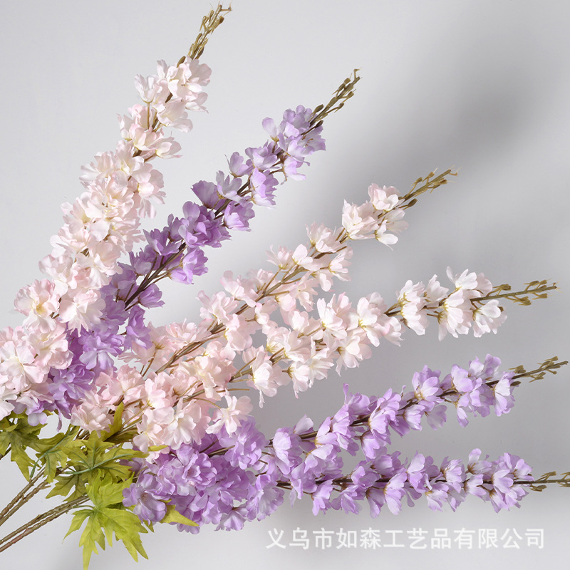 Simulated flower large delphinium wedding celebration road guide…